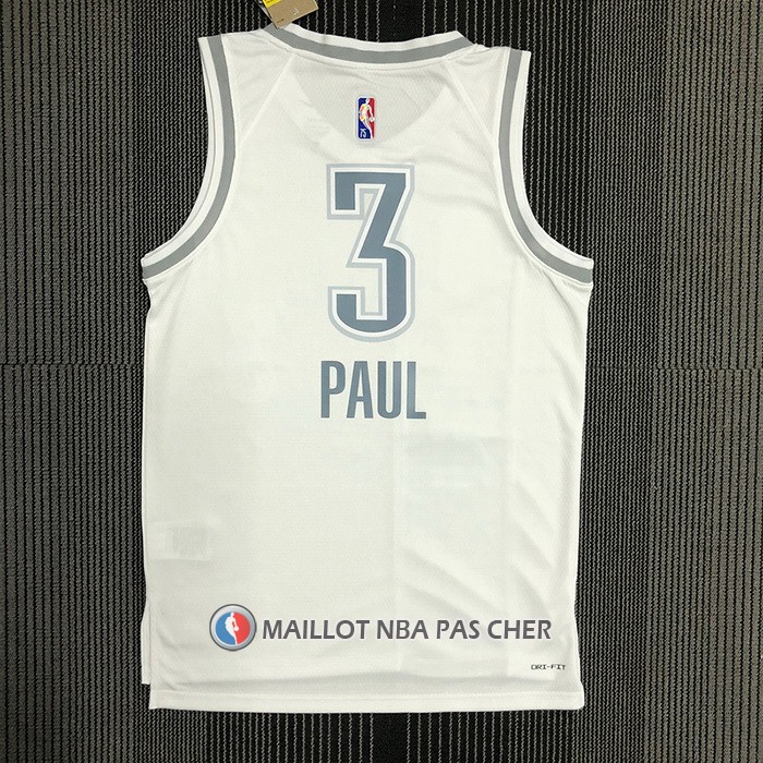 Maillot Oklahoma City Thunder Chris Paul NO 3 Ville 2021-22 Blanc